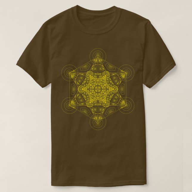 Camiseta Naranja de metales fractales (Diseño del anverso)