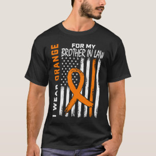 Camiseta Naranja De Mi Hermano En Derecho Leucemia Sensibil