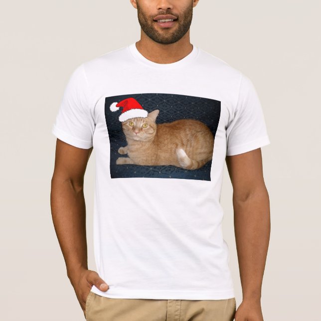 Camiseta Naranja de navidades Tabby Cat (Anverso)