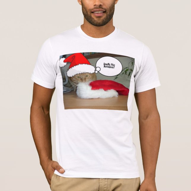 Camiseta Naranja de navidades Tabby Cat (Anverso)