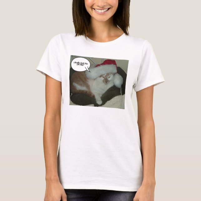 Camiseta Naranja de navidades Tabby Kitty Cat (Anverso)
