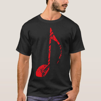 Camiseta Naranja de notas de música grunge de Guay