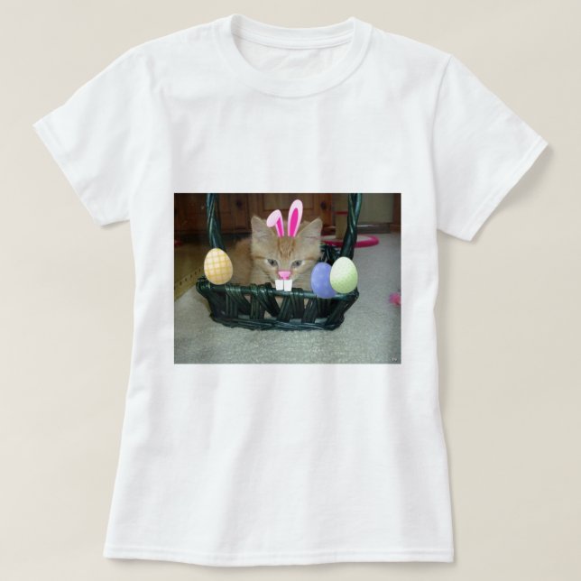 Camiseta Naranja de Pascua Tabby Kitten (Diseño del anverso)