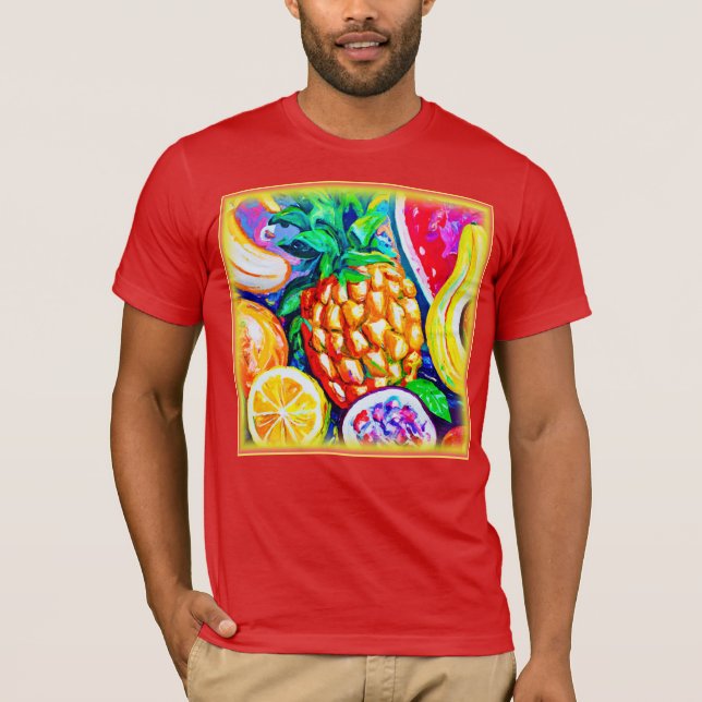 Camiseta Naranja de piña Fruta Banana. ¡Hazte con una en Za (Anverso)