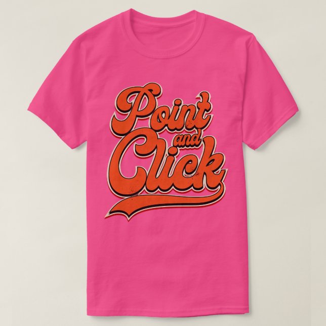 Camiseta Naranja de punto y clic (Diseño del anverso)