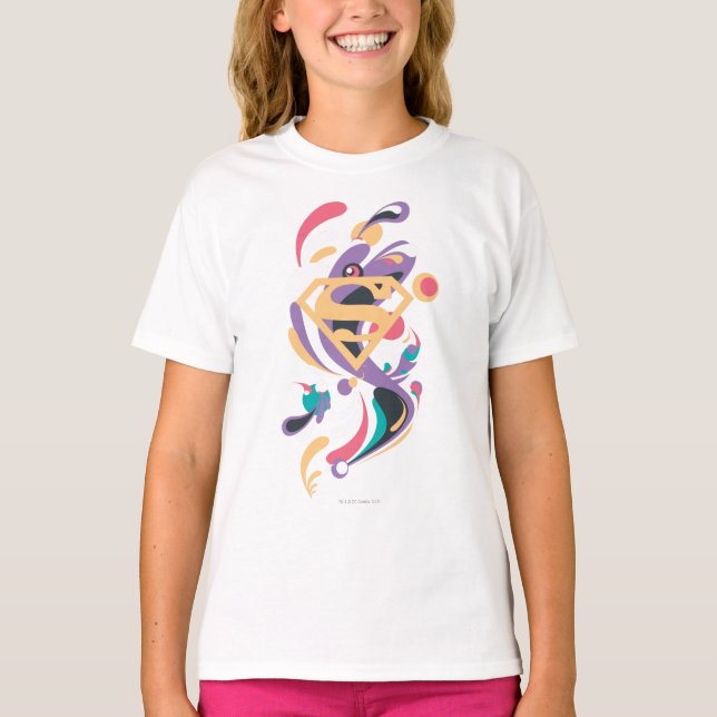 Camiseta Naranja de salpicaduras de color (Anverso)