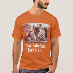 Camiseta Naranja de texto y foto personalizada