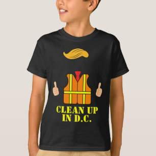 Camiseta Naranja De Trump Limpia En D C Divertido 