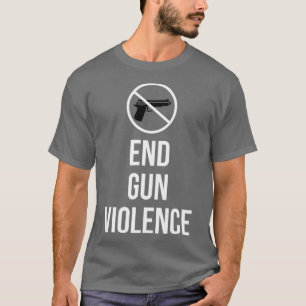 Camiseta Naranja de uso de control de pistola de violencia