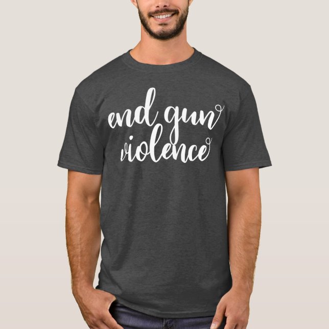Camiseta Naranja de uso de control de pistola de violencia  (Anverso)