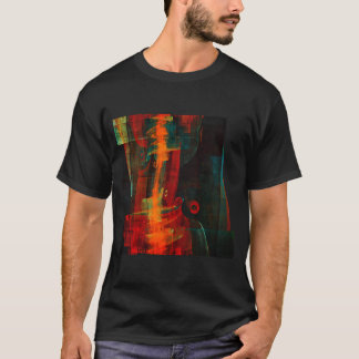 Camiseta Naranja del agua Azul Rojo Azul Moderno Resumen Pa