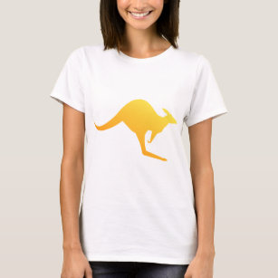 Camiseta Naranja del atardecer australiano canguro