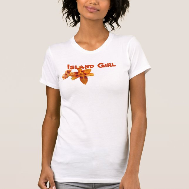 Camiseta Naranja del chica de la isla (Anverso)