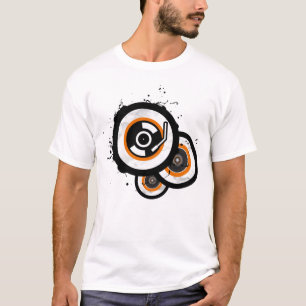 Camiseta Naranja del círculo de Vynil 3