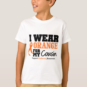 Camiseta Naranja del desgaste de la leucemia I para el
