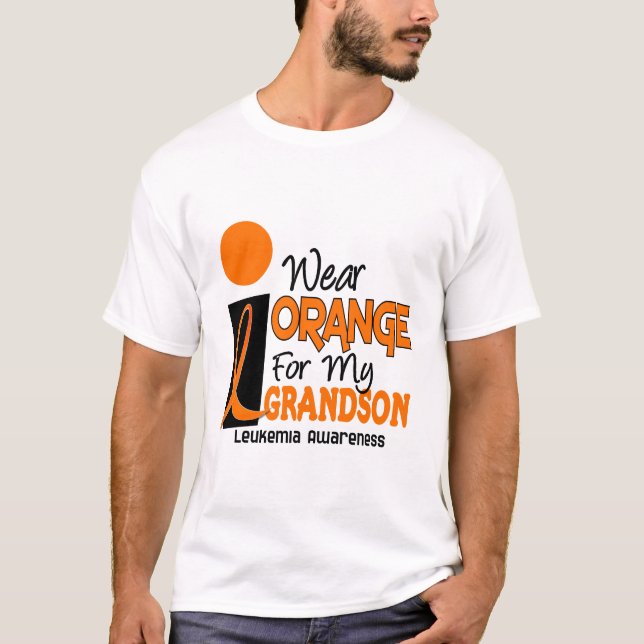 Camiseta NARANJA del DESGASTE de la leucemia I PARA MI (Anverso)