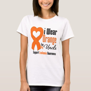 Camiseta Naranja del desgaste de la leucemia I para mi tío