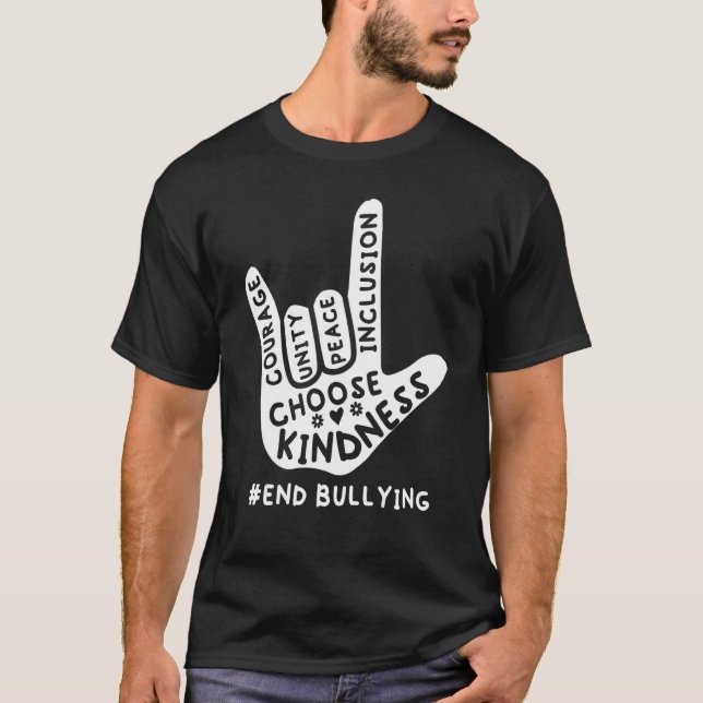 Camiseta Naranja del Día de la Unidad Anti bullying Love Ró (Anverso)
