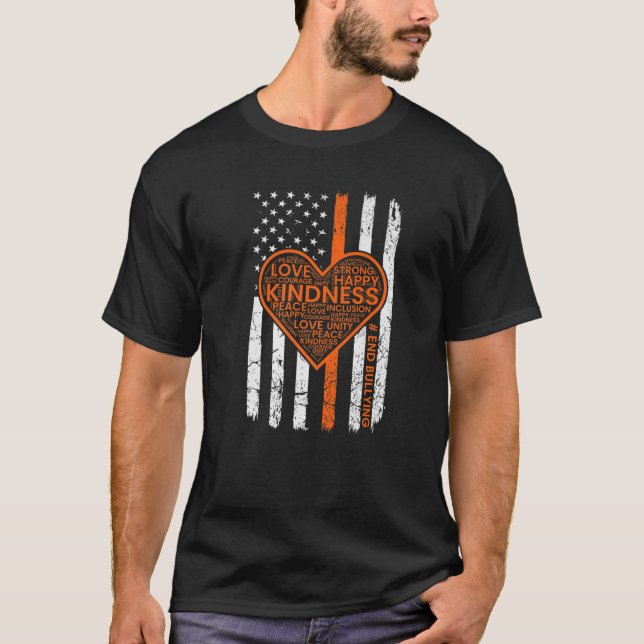 Camiseta Naranja del Día de la Unidad de la Bandera Estadou (Anverso)