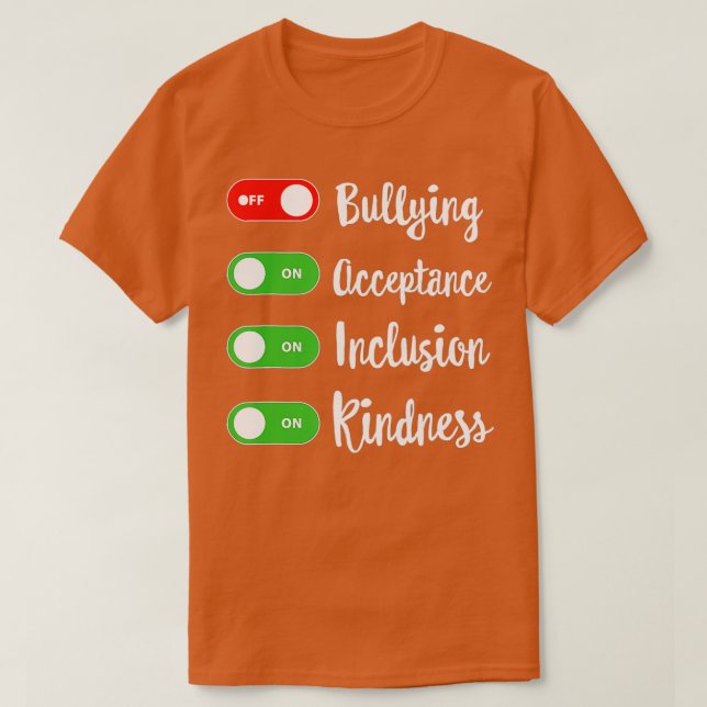 Camiseta NARANJA DEL DÍA DE LA UNIDAD No Bully Be Kind Nara (Diseño del anverso)