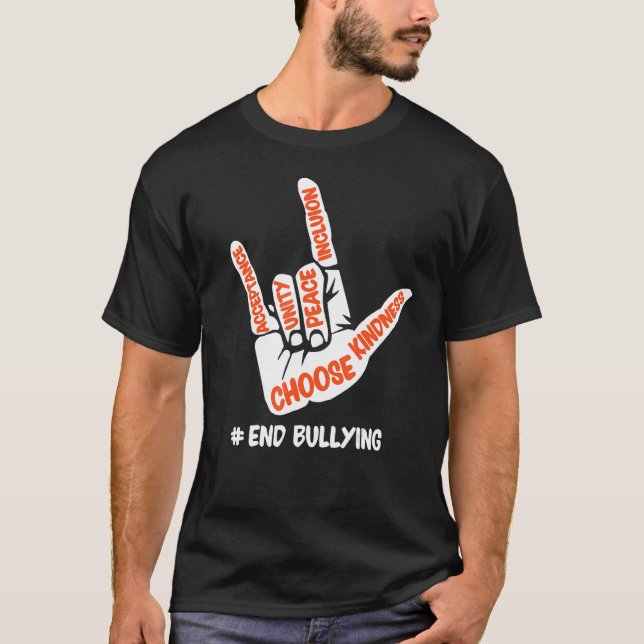 Camiseta Naranja del Día de la Unidad Profesor Anti-bullyin (Anverso)