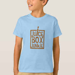 Camiseta Naranja del drogadicto de la caja del jugo