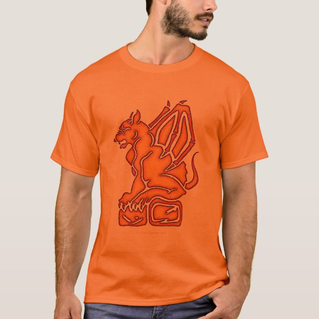 Camiseta Naranja del Gargoyle (Anverso)