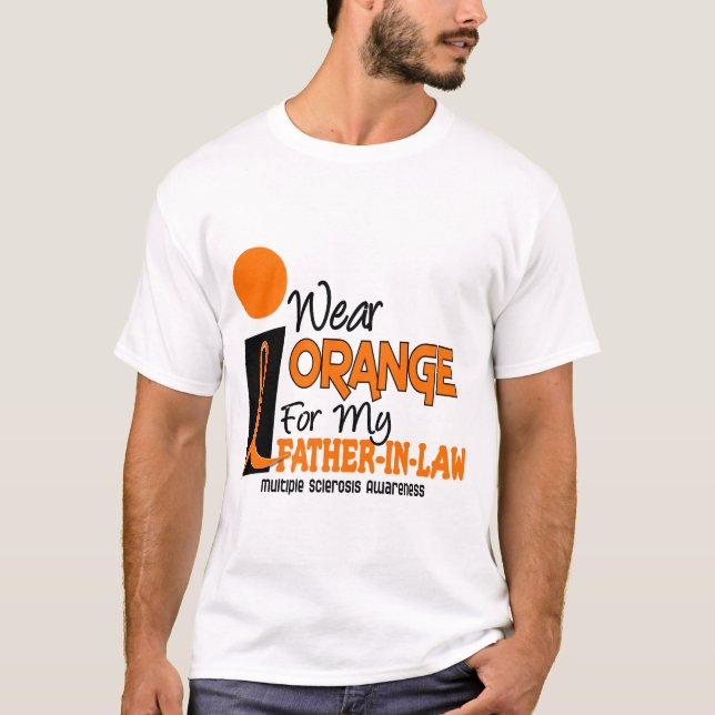 Camiseta Naranja del ms de la esclerosis múltiple para mi (Anverso)