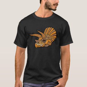 Camiseta Naranja del triceratops del art déco