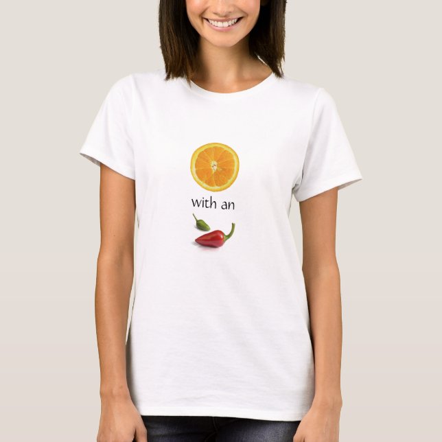 Camiseta Naranja dulce y chile (Anverso)