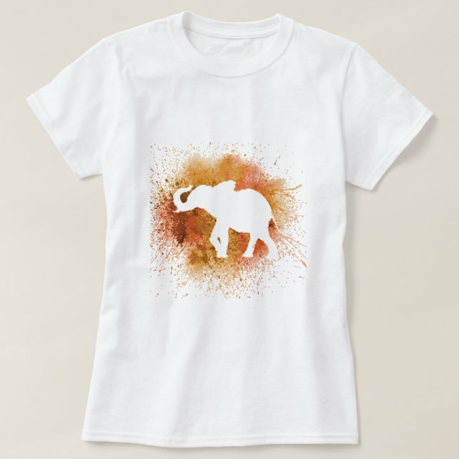 Camiseta Naranja Elephant (Diseño del anverso)