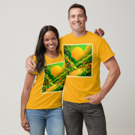 Camiseta Naranja exuberante Arte Jardín