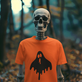 Camiseta Naranja fantasma Halloween