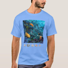 Camiseta naranja FISH BLUE OCEAN