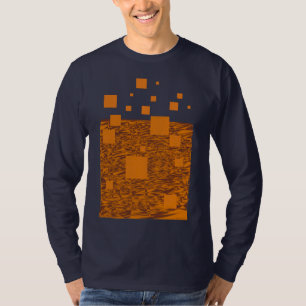 Camiseta Naranja Float Resumen Patrón Química Arte Ciencia 