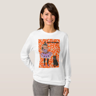 Camiseta ¡naranja Floral Witch Top!