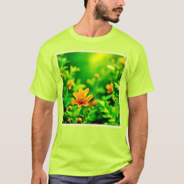 Camiseta Naranja Flower Bokeh Sunny