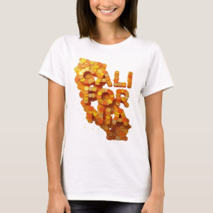 Camiseta Naranja Fresca CALIFORNIA Imprimir