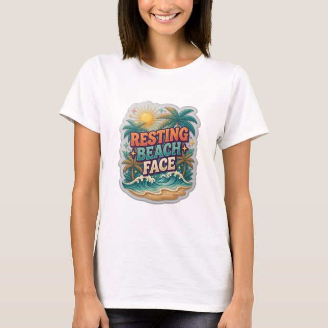 Camiseta naranja fresca de CARA DE PLAYA RELAJADA (Anverso)