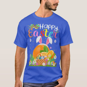 Camiseta Naranja Fruit Bunny Egg Hunting Funny Naranja Happ