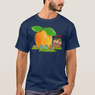 Camiseta Naranja Fruit Easter Huevos de caza de conejitos N