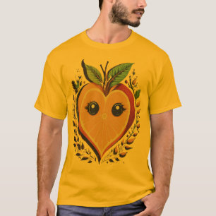 Camiseta Naranja Fruits Love Heart - Diseño especial de mom