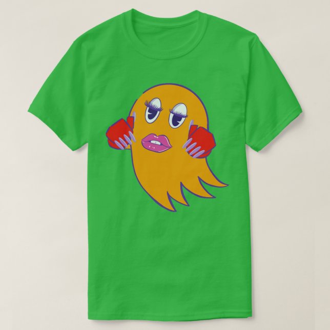 Camiseta Naranja Gamer Ghost (Diseño del anverso)