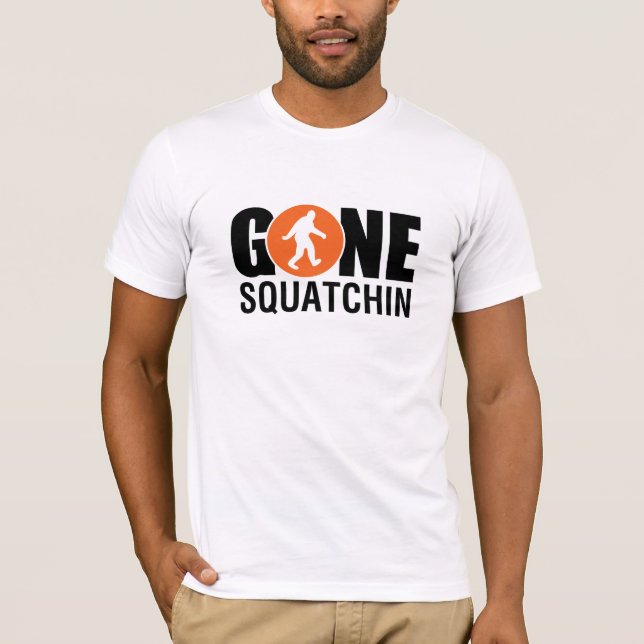 Camiseta Naranja Gone Squatchin (Anverso)