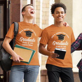 Camiseta Naranja Graduación de Personalizado de Graduado Bl