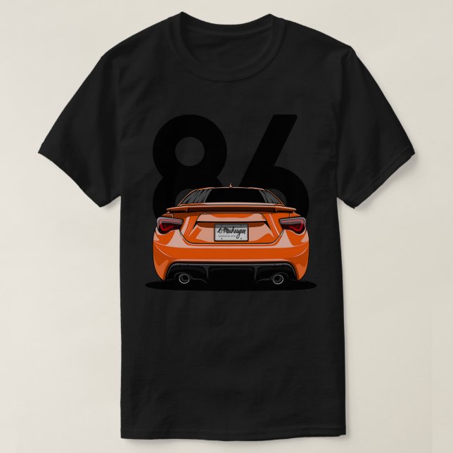 CAMISETA NARANJA GT86 (Diseño del anverso)