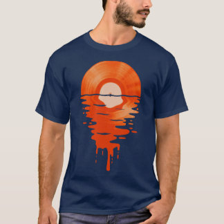 Camiseta Naranja Guay Music Vinyl Retro