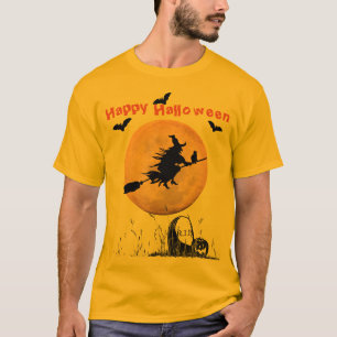 Camiseta Naranja Halloween Witch