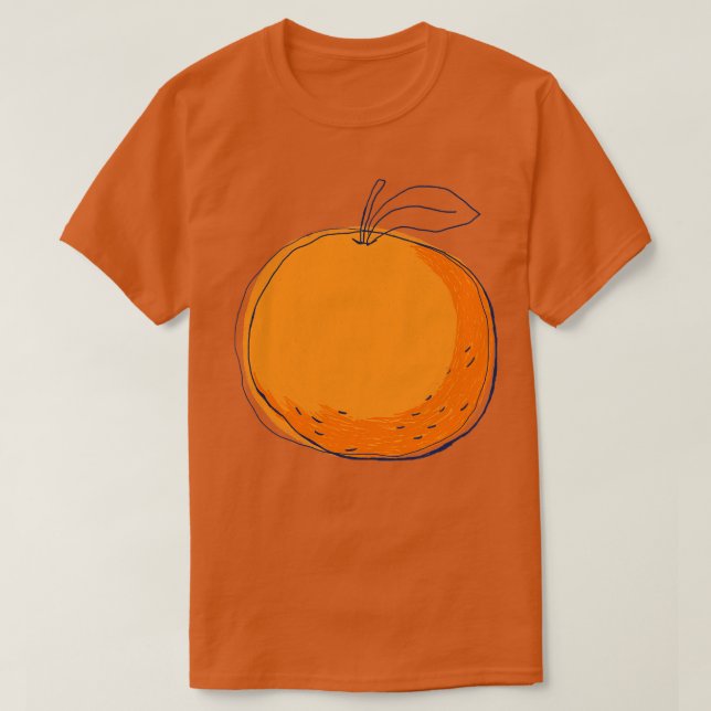 Camiseta Naranja Hand Drawn (Diseño del anverso)