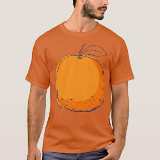 Camiseta Naranja Hand Drawn